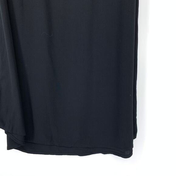 Old Navy A-Line Sleeveless Dress Womens Sz Medium Keyhole Back Black V-Neck - Picture 4 of 6